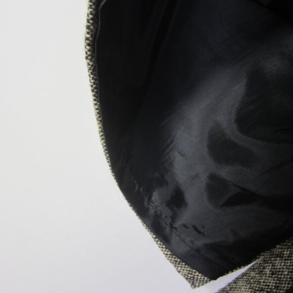 Vtg Rugby Ralph Lauren Women 8 Black Ivory Tweed Wool Pencil Skirt Front Zip 29" - Picture 8 of 10